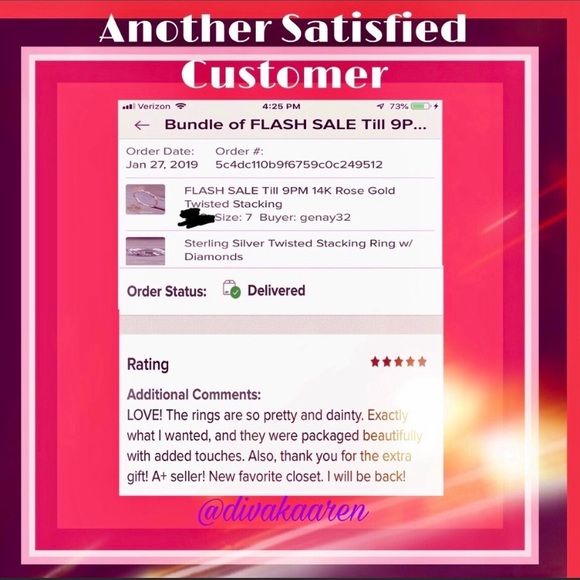 Sterling Silver Twisted Stacking Ring w/ Diamonds - Picture 7 of 9